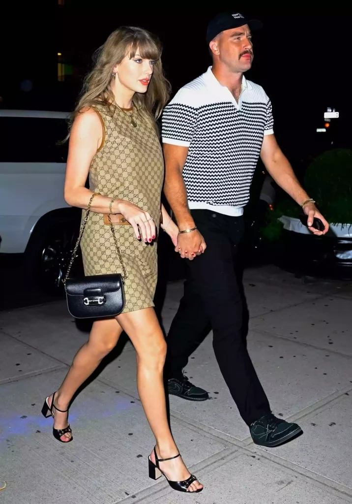 Taylor Swift Steps Out in Chic Gucci Mini Dress for Date Night with Travis Kelce in New York City